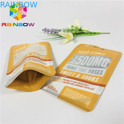 Yeniden kullanılabilir plastik Stand Up fermuarlı kese çanta Matt açık açık pencere ile bitmiş