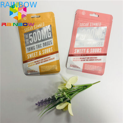 Yeniden kullanılabilir plastik Stand Up fermuarlı kese çanta Matt açık açık pencere ile bitmiş