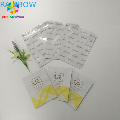 Biyobozunur Plastik Folyo Çantalar Üç Taraflı Kozmetik için Yüz Maskesi Ambalajını Mühürlü