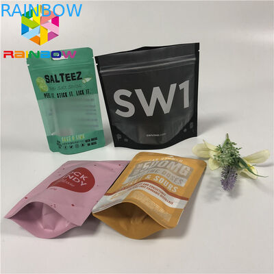 FDA Mylar Fermuarlı Kese Stand, Kilitli Asılı Delikli Plastik Torbalar