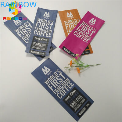 Dörtlü Mühürlü Mat Bitmiş Folyo Poşet Ambalajlı Yan Kıskaçlı Kahve Torbası Valfli