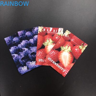 Folyo Astarlı Parlak Malzeme Bitkisel Tütsü Ambalajı 3 Yan Mühürlü Düz Çanta Özel Baskılı