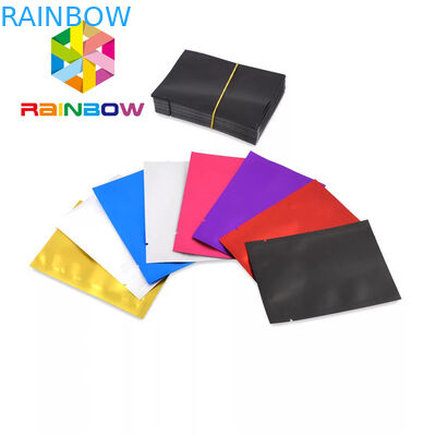 Yeniden Kapanabilir Plastik Torbalar Paketleme Üç Yan Mühür Otlar / Kurabiyeler İçin Küçük Mylar