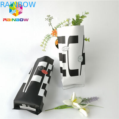 Gres Proof Snack Çanta Ambalaj Düz Beyaz Kağıt Kalay Kravat ile Temizle Pencere Çantası