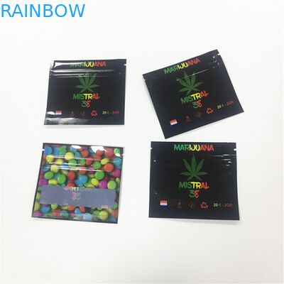 Lamine Malzeme Plastik Torbalar Ambalaj CBD Sakızlı Şeker Çanta Özel Baskılı