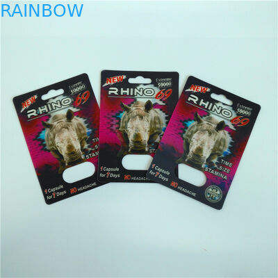 Slide Blister Ambalaj Paketleme Kart Takma Erkek Geliştirme Hapları 3D Kart Ambalaj Çantaları