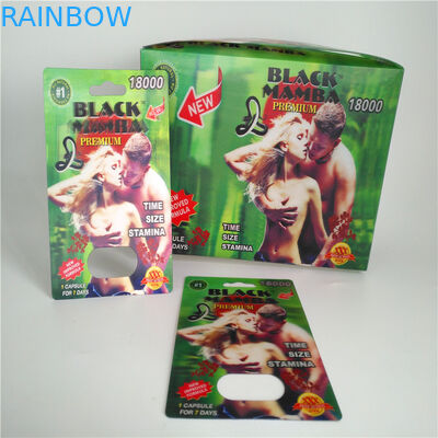 Slide Blister Ambalaj Paketleme Kart Takma Erkek Geliştirme Hapları 3D Kart Ambalaj Çantaları