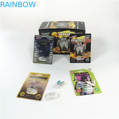 Gergedan 69 3D Blister Kart Ambalaj Erkek Geliştirme Kapsül Plastik Takın 3d Kart Kutuları