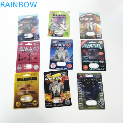 Gergedan 69 3D Blister Kart Ambalaj Erkek Geliştirme Kapsül Plastik Takın 3d Kart Kutuları