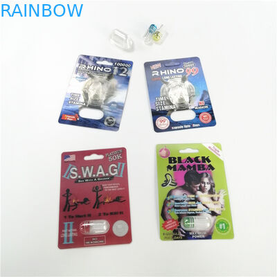 Tıbbi Kullanım Blister Kart Ambalajı Rhino 11 Magnum 24k 3D Kart Envanteri Blister Paketi