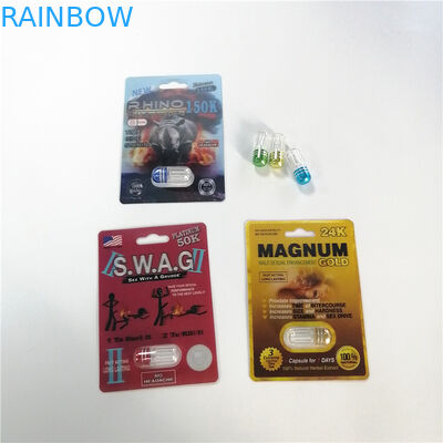 Ekran Kutusu ile Cinsel Performans Geliştirme Hapı Blister Ambalaj Paketleme Kartı