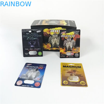 Blister Kartı Ambalajı Erkek Geliştirme Hapları Özel Boyutlandırılmış Paketleme