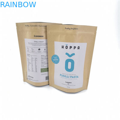 Ambalaj Gıdalar İçin Dayanıklı Geri Dönüşümlü Kraft Özelleştirilmiş Kağıt Torbalar Özel Etiket