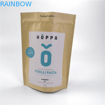 Ambalaj Gıdalar İçin Dayanıklı Geri Dönüşümlü Kraft Özelleştirilmiş Kağıt Torbalar Özel Etiket