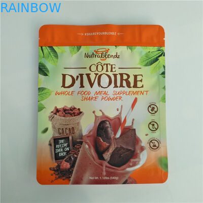 Isı mühür plastik torbalar ambalaj kilitli kavrulmuş kahve çekirdeği tozu torbaları