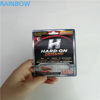 Erkek Geliştirme Hapları Blister Kart Ambalaj Özel Baskılı Gergedan 69 Seks Hapı 3D Kartı