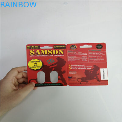 Erkek Geliştirme Hapları Blister Kart Ambalaj Özel Baskılı Gergedan 69 Seks Hapı 3D Kartı