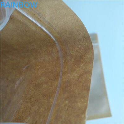 Kiraz Tohum Kahve Poşet Yastık Özel Kağıt Torbalar Pencere ile Dayanıklı Geri Dönüşümlü