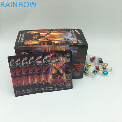 Uçmak Erkek Enerji Artırıcı Blister Kağıt Kart Gule Kapsül İçin Çift Delik Ambalaj Malzemesi