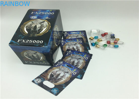 Siyah Mamba 3D Etkisi Blister Kart Ambalaj Kapsül Seks Hapları Özel Tasarım