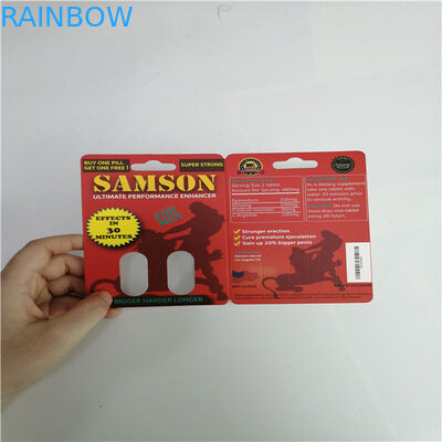 Kadın Arttırıcı Hapları Blister Kart Ambalaj Mamba Burro Altın Kapsül Şişesi Için 30000