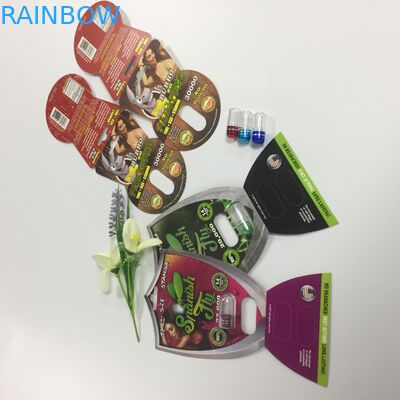 Marka Gergedan 69 Kapsül Hapları Blister Kart Plastik 3d Seks Hapları Ambalaj Özelleştirilmiş