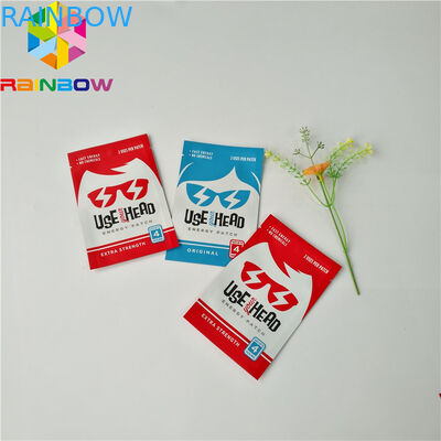 Plastik Mylar Düz Paketler Alüminyum Folyo Çanta Lamine Yüz Maskesi Kılıfı Tear Notch ile