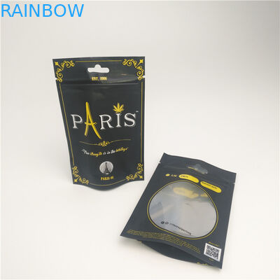 Temizle Pencere Stand Up Kese Koku geçirmez CBD Ambalaj Çanta ile Çocuklara Dayanıklı Fermuar