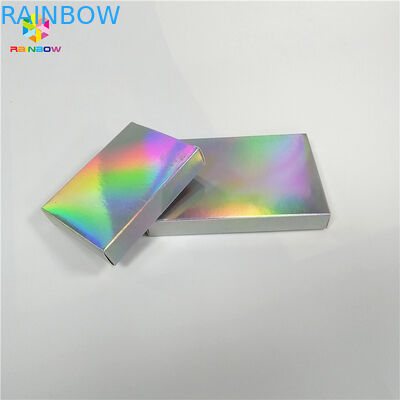 Hediye için Özelleştirilmiş Baskılı Glitter Kağıt Kutu Ambalaj Kozmetik Holografik Lazer