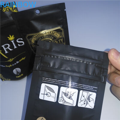 Özel Baskılı Mat Bitkisel Tütsü Ambalajı Mylar Folyo Çocuklara Dayanıklı Kilitli Torba