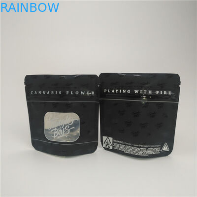 Mat Siyah Mylar Alüminyum Folyo Stand Up Kılıfı Tıbbi Tütün Yaprağı Paketleme