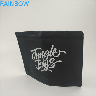 Mat Siyah Mylar Alüminyum Folyo Stand Up Kılıfı Tıbbi Tütün Yaprağı Paketleme