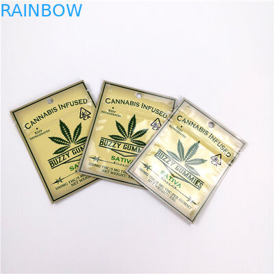 Cbd Gummies Mylar Isı Yalıtım Paketleme Torbaları Koku Dayanıklı Boş Tütün Torbalar