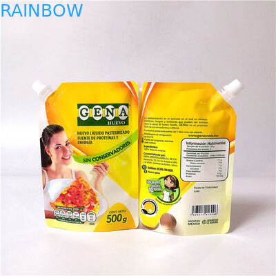 Plastik İçecek Stand Up Torbalar Yeniden Kullanılabilir Meyve Suyu Kaplı Torba İçme