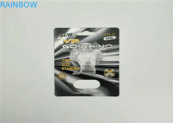 Erkek Cinsel Performans Arttırıcı Haplar Blister Kart Ambalajı Rhino 99 50k 150k 3d Efekt Kartı