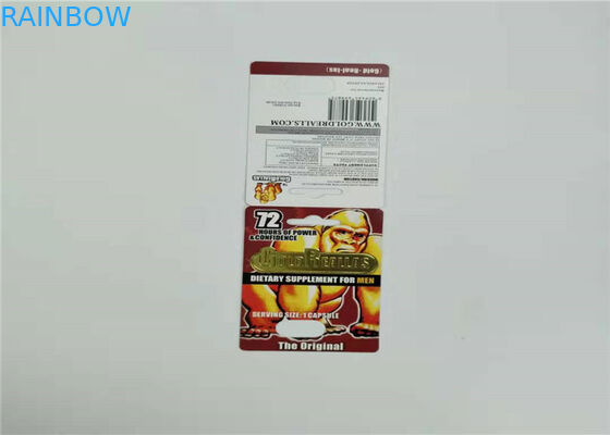 Gergedan 69-9000 Blister Kart Ambalaj Kapsül Erkek Hapları Için Seks Hapları Plastik Takın Kartı