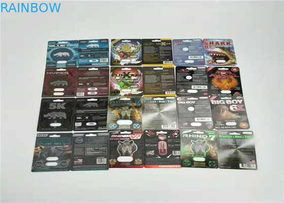 7000K Buffalo Kağıt Blister Kart Ambalaj Kırmızı Folyo Damgalama Ofset Baskı