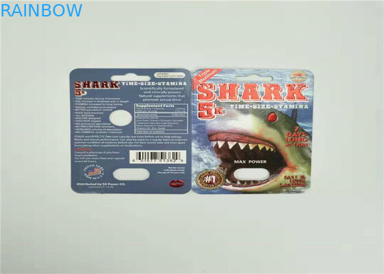 Çevre Dostu Blister Kart Ambalaj Rhino 7 Erkek Enhancer Capsule için Kağıt Kartı Ekran Kutusu