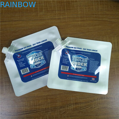 Gıda Depolama Özel Baskılı Plastik Torbalar Su Geçirmez Kullanımlık Soğutucu Buz Paketleri Bacalı / Kapaklı