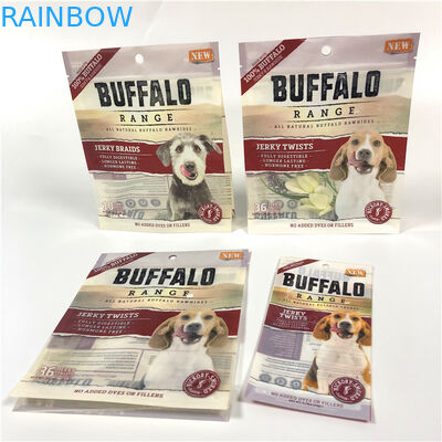 Güçlü Sızdırmazlık Koku Kanıtı Pet Gıda Çanta UV Logo Kolay Açılış Gözyaşı Çentikler ile Basılmış