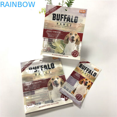 Güçlü Sızdırmazlık Koku Kanıtı Pet Gıda Çanta UV Logo Kolay Açılış Gözyaşı Çentikler ile Basılmış