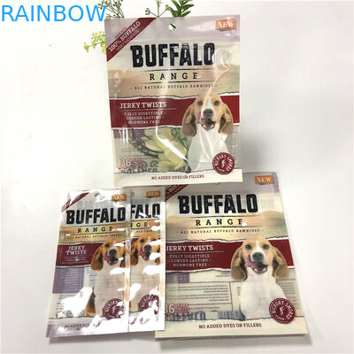 Güçlü Sızdırmazlık Koku Kanıtı Pet Gıda Çanta UV Logo Kolay Açılış Gözyaşı Çentikler ile Basılmış