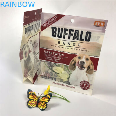 Güçlü Sızdırmazlık Koku Kanıtı Pet Gıda Çanta UV Logo Kolay Açılış Gözyaşı Çentikler ile Basılmış