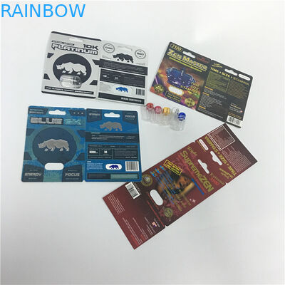 Platin 10 K Seks Hap Kapsül Blister Kart Ambalaj Kutuları Oyma Zanaat Özelleştirilmiş