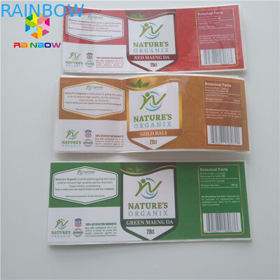 Damlalık Küçültmek Kollu Etiketler Steroid İçin İlaç Etiketler Flakon Cam 30ml Şişe