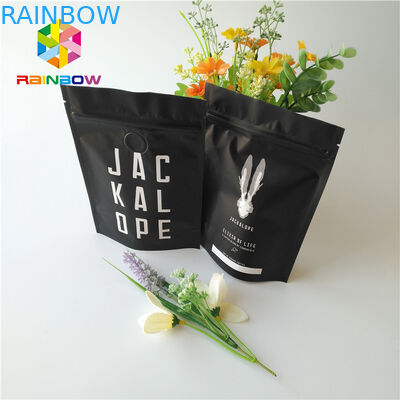 Mat Siyah Metalik Folyo Kılıfı Stand Up Fermuar / Valfli 2 Oz Kahve Poşeti