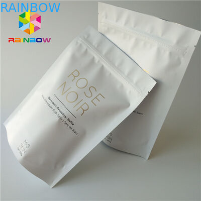 Beyaz Plastik Stand Up Vücut Fırçalayın Deniz Tuzu Banyo Cilt Bakımı Için Kozmetik Ambalaj Çantası