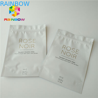 Beyaz Plastik Stand Up Vücut Fırçalayın Deniz Tuzu Banyo Cilt Bakımı Için Kozmetik Ambalaj Çantası