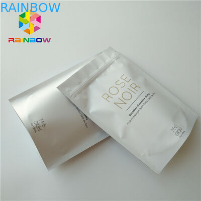 Beyaz Plastik Stand Up Vücut Fırçalayın Deniz Tuzu Banyo Cilt Bakımı Için Kozmetik Ambalaj Çantası