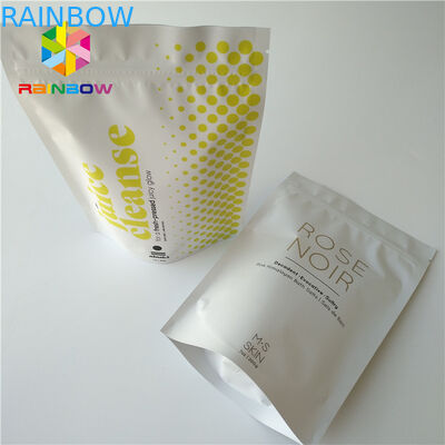 Kilitli Baskılı Folyo Stand Up Kozmetik Ambalaj Çantası Hindistan Cevizi / Kahve Vücut Ovma